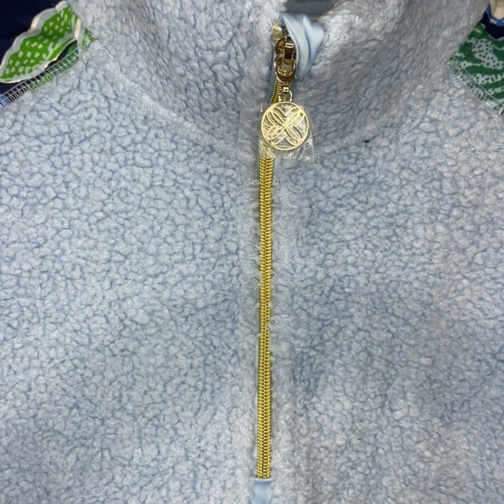 NWOT LILLY PULITZER Wallen Sherpa Half Zip Jacket S M L - Picture 3 of 4